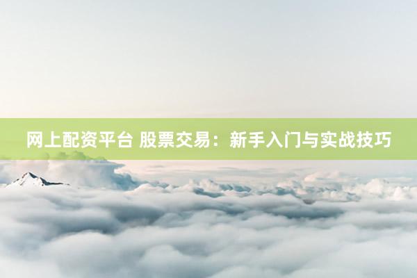 网上配资平台 股票交易：新手入门与实战技巧